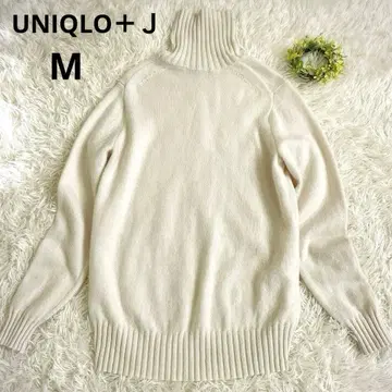 유니클로 J 미들 게이지 캐시미어 블렌드 터틀넥 스웨터 M