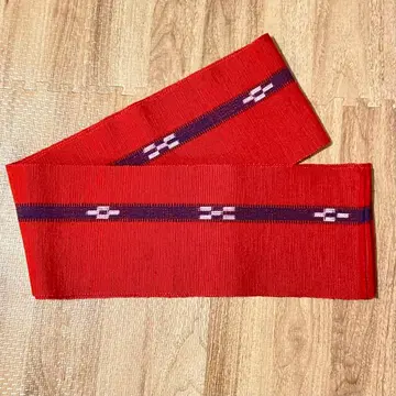 민서 반폭 오비 빨간색 계열