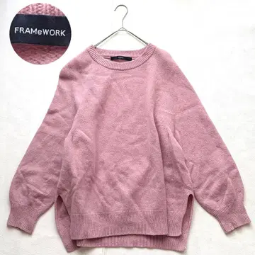 FRAMeWORK 래글런 슬리브 와이드 풀오버 니트 스웨터 울