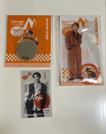 Snow Man 아크릴 스탠드 클리어 스티커 거울 스티커 무카이 코지