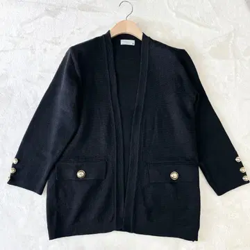 [ 컨디션 최상 ] 아쿠아 스큐텀 빈티지 롱 가디건 블랙 S