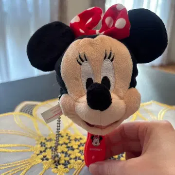 [ 미사용 ] 미니 마우스 스트랩 봉제 인형 빗과 거울 포함