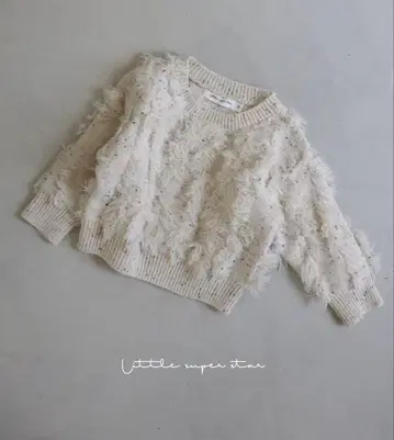 미사용 새상품 lss FRINGE KNIT ( kids 140 사이즈 )