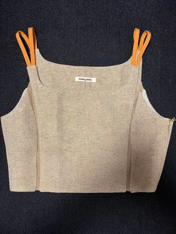 FUMIKA_UCHIDA HEMP SUITING BUSTIER TOP