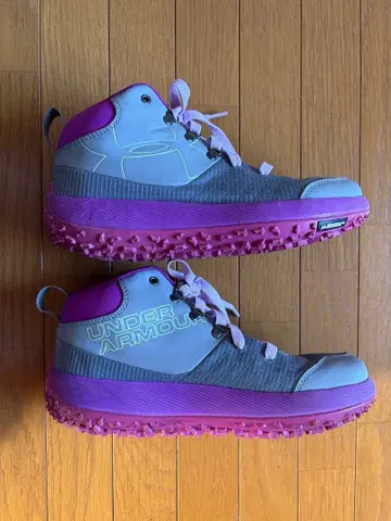 새상품급 UNDER ARMOUR 스니커즈 그레이/퍼플 24