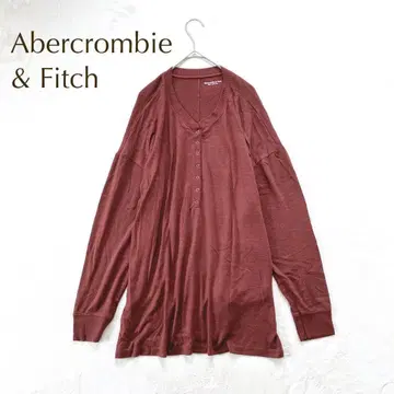아바크롬비 피치 긴팔 리브 소매 루즈 실루엣 (L) 튜닉