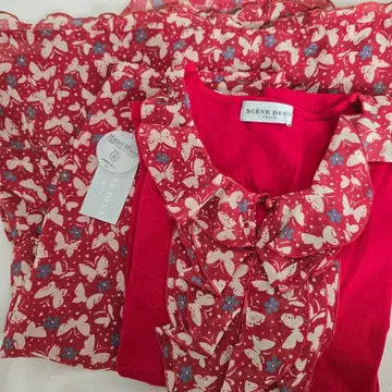 도쿄 스타일 SCENE DEUX 빨간색 꽃무늬 세트 사이즈 11 L