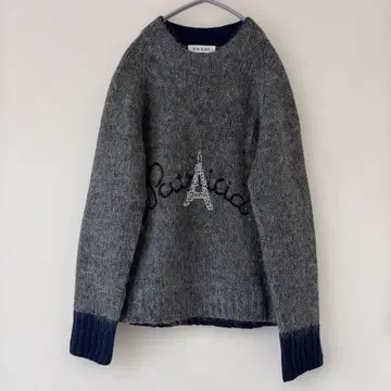 새상품급 EN'DAY 엔데이 모헤어 디자인 니트