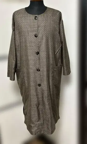 기모노 빈티지 원단 사용 리메이크 코트