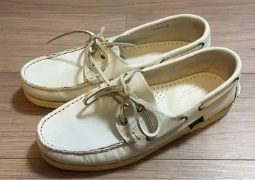 Paraboot 바스 화이트 6 1/2 6.5 데크 슈즈