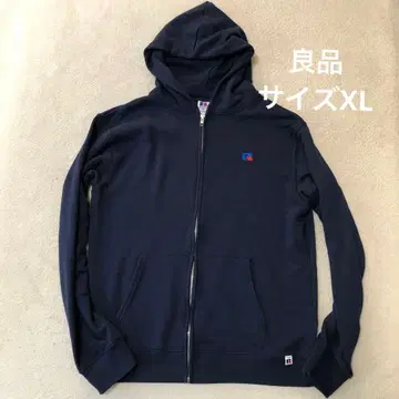 러셀 애슬레틱 풀 집업 후드티 네이비 사이즈 XL