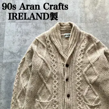 [ 90s. 아일랜드제 ] Aran Crafts 핸드 니트 가디건
