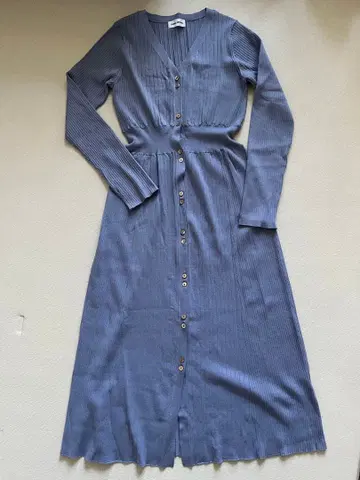 [ 새상품 미사용 ] EMMEL REFINES 리브 니트 롱 원피스