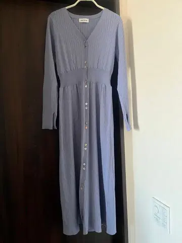 [ 새상품 미사용 ] EMMEL REFINES 리브 니트 롱 원피스