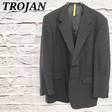 R4539 TROJAN 테일러드 자켓 싱글 울 100% 블랙