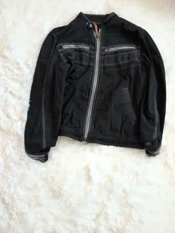 블랙 데님 자켓