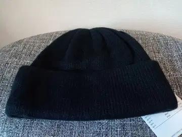 [ 미사용 ] COMES AND GOES 실크 니트 캡 블랙
