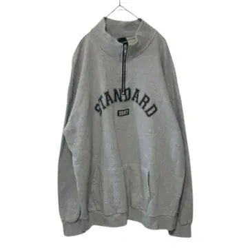 FLOW 플로우 하프 지퍼 트레이닝복 스탠드 넥 그레이 빅