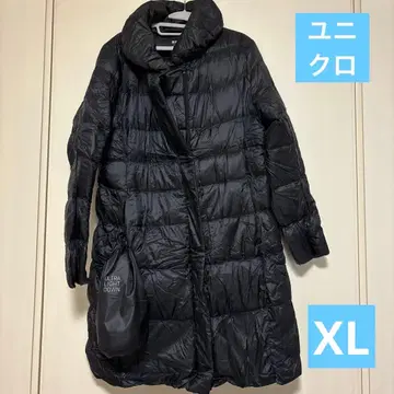 유니클로 울트라 라이트 다운 롱 코트 블랙 XL 사이즈