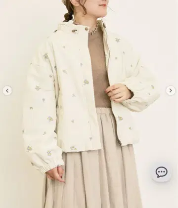 Samansa Mos2 사만사 모스모스 작은 꽃 전체 자수 패딩 자켓