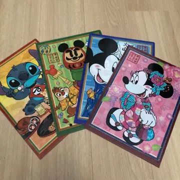 디즈니 캐릭터 클리어 파일 4장 세트