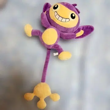 타카라토미 캐릭터 봉제 인형 보라색과 옐로우 컬러