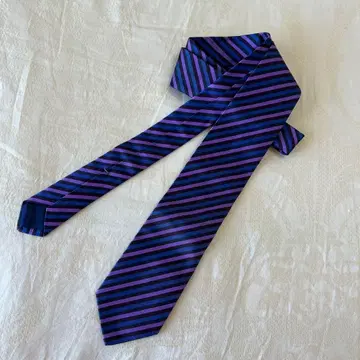 BORRELLI 실크 넥타이 보라색/파랑/블랙