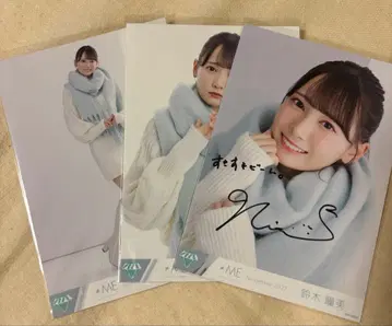 스즈키 히토미 친필 코멘트 포함 컴프 하니카미 숏 (자켓 의상)