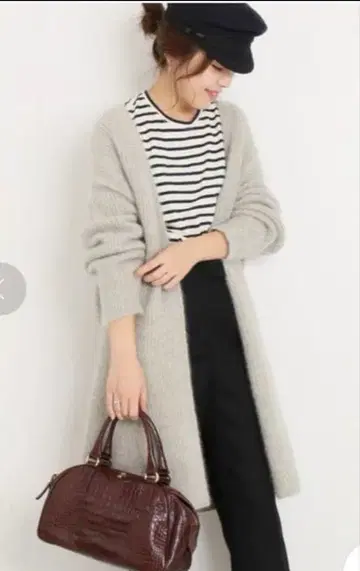 Spick and Span FURKNIT 롱 가디건 울