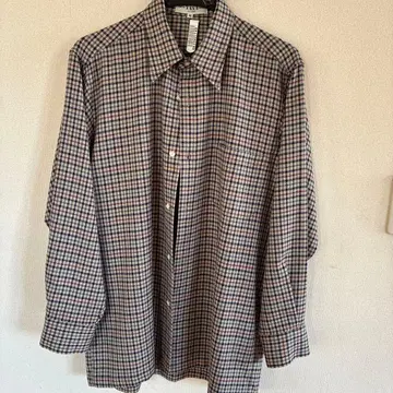 TAVA 체크 무늬 셔츠 M 사이즈 울 100%