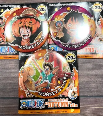 원피스 컬렉션 캔뱃지 AUTUMN 가을 루피 3종 세트