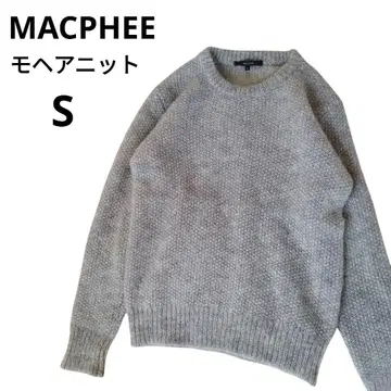 MACPHEE 맥피 모헤어 울 니트 스웨터 그레이 S 새상품급