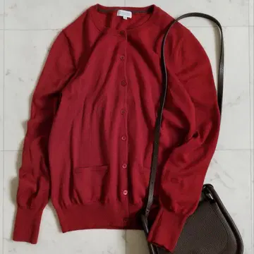 매킨토시 철학 가디건 38 빨간색 울 100%