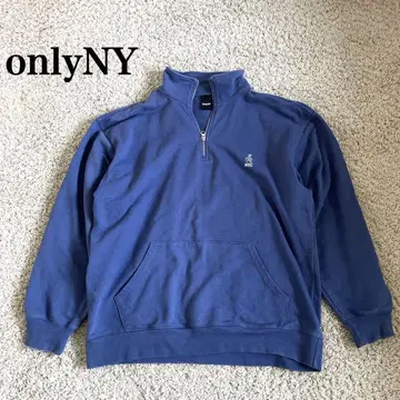 onlyNY 하프 지퍼 맨투맨 XL 파랑 블루 NYC