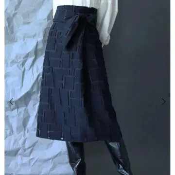 새상품 Aga 자카드 랩스커트