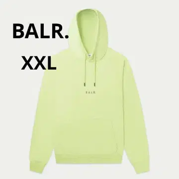 BALR. 로고 후디 풀오버 후드티 면 그린 XXL