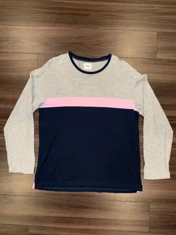 타케오 키쿠치 긴팔 셔츠 그레이 네이비 핑크 M