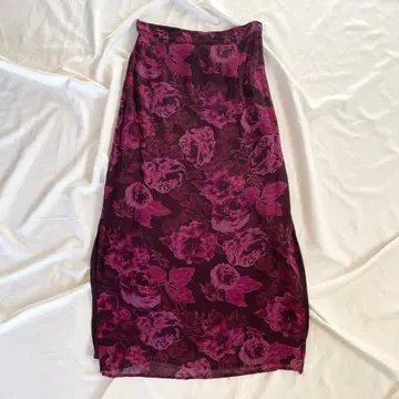 JENNIFER MOORE 꽃무늬 롱 스커트 와인 계열 8