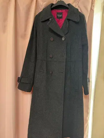 SONIA RYKYEL 그레이 롱 코트 46 빅 사이즈