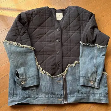 BITTOKO 비트코 데님 절개 패딩 자켓