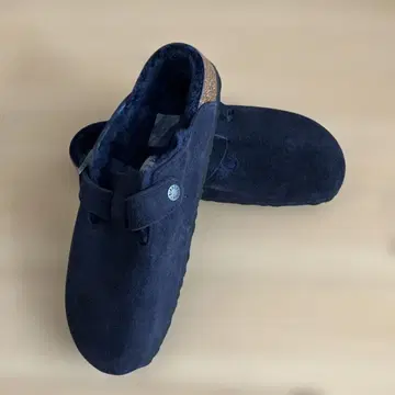 미사용품! 버켄스탁 보스턴 시어링 네이비 42 레귤러 폭