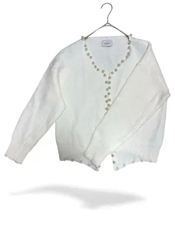 새상품급 Diosfront 화이트 펄 가디건