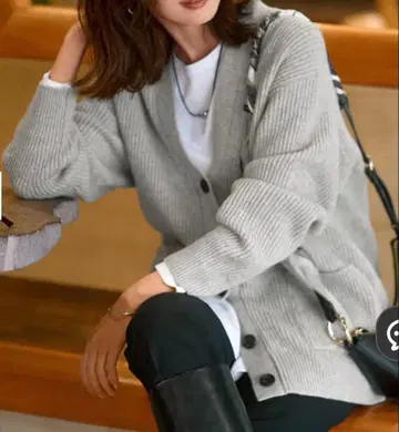 캐시미어 블렌드 니트 가디건 23구 사이즈 38