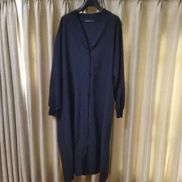 미즈이로 인드 롱 가디건 네이비