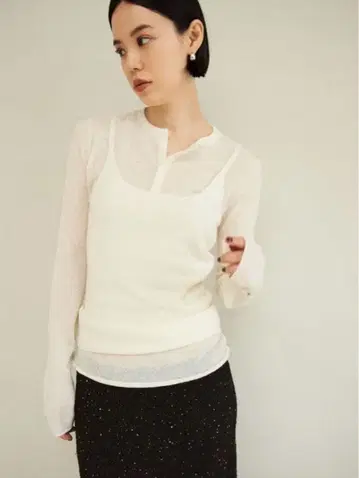 레어 모헤어 니트탑 스카이블루 미슬로에 긴팔 니트탑