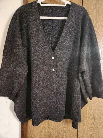 플러스 오토하 PLUS OTO.HA 워셔블 사라사라 라메 가디건