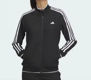 adidas 블랙 골프 3 스트라이프 트랙 드라이 자켓