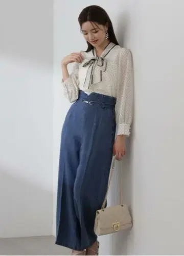 프로포션 2024년 구매 비트 벨트 데님 와이드 팬츠