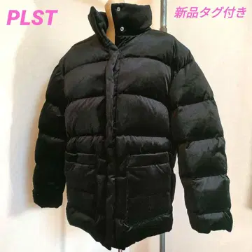 미사용 새상품 PLST/플라스테 벨로아 다운 자켓 블랙 S