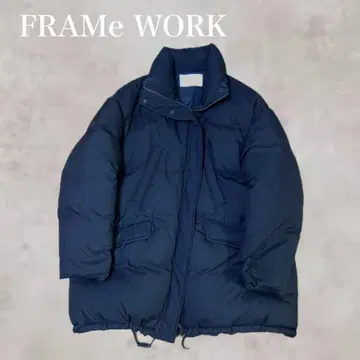 [ 완판템 ] FRAMe WORK 블랙 다운 자켓 다운 코트 경량